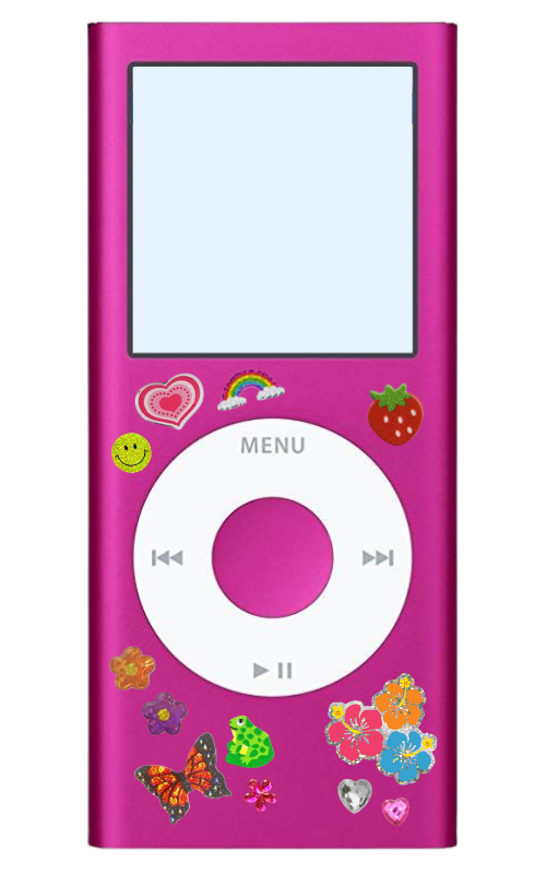 Pink iPod music player